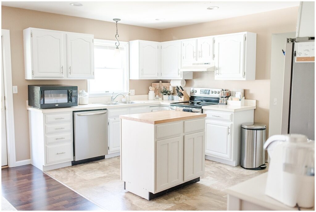 spray painted kitchen cabinets