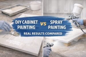 DIY cabinet painting vs spray painting