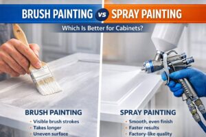 Spray Painting Is Better Than Brush Painting Cabinets